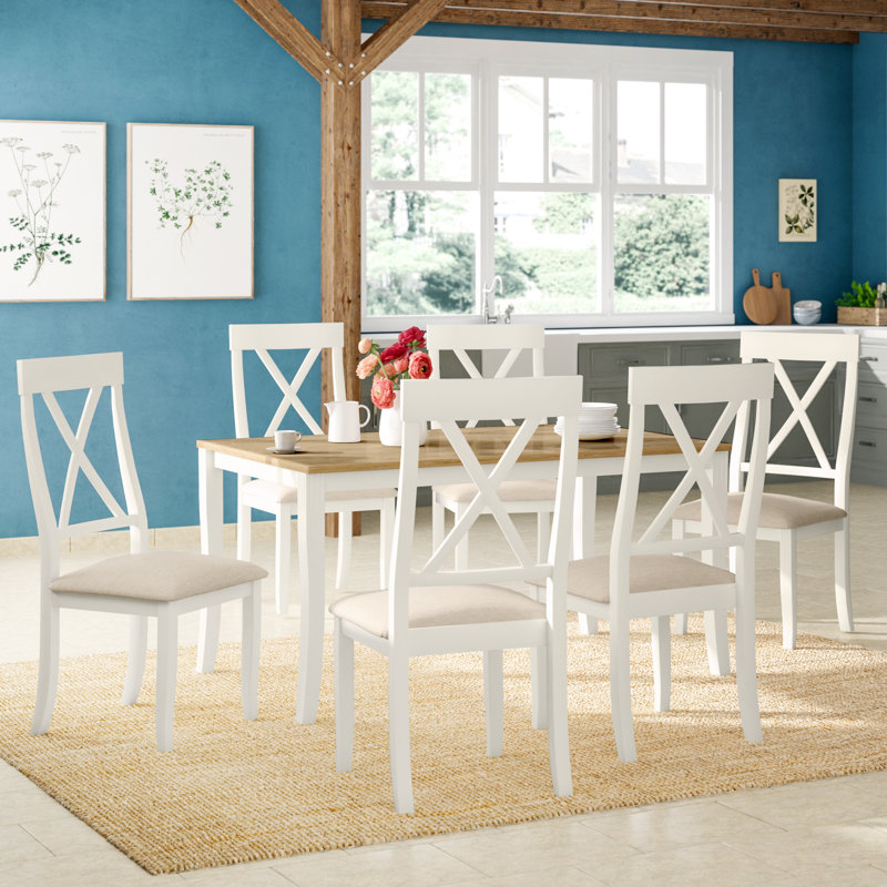 August Grove Isabelle Dining Set with 6 Chairs & Reviews Wayfair.co.uk